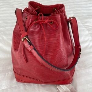 Louis Vuitton Red Epi Leather Noe GM